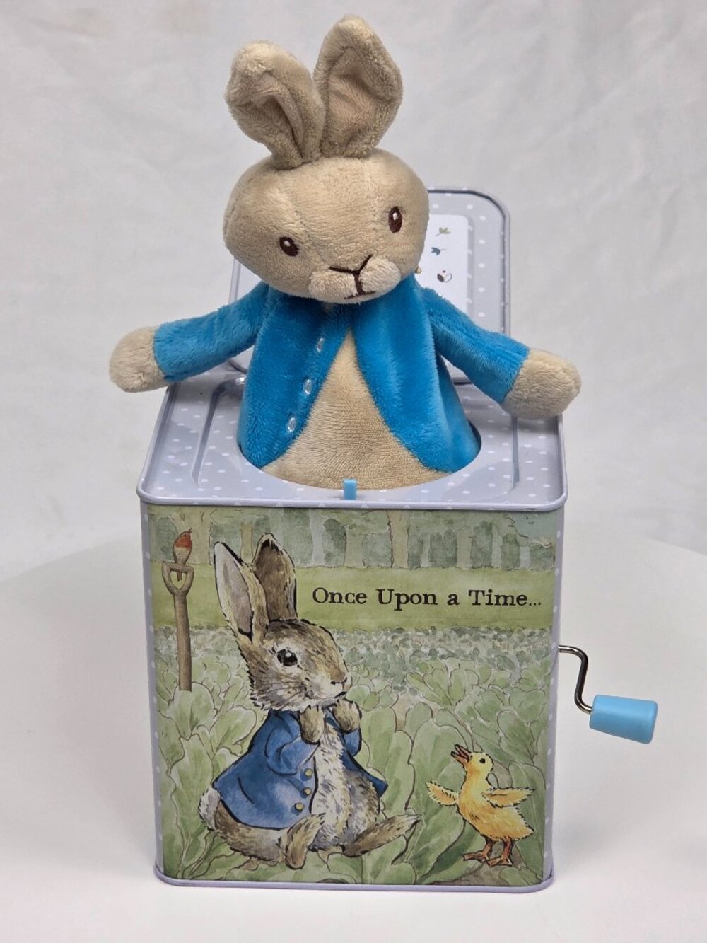 Peter Rabbit Jack In The Box Beatrix Potter Music Metal w/Pop-Up Plush Bunny